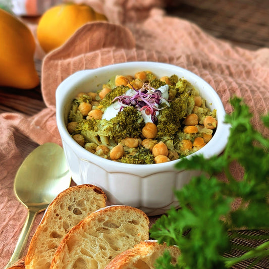 Kichererbsen-Broccoli-Pfanne mit Reis