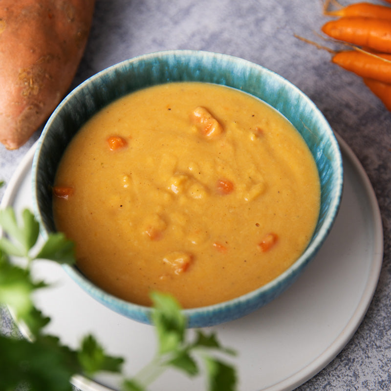 Süßkartoffel-Möhrensuppe