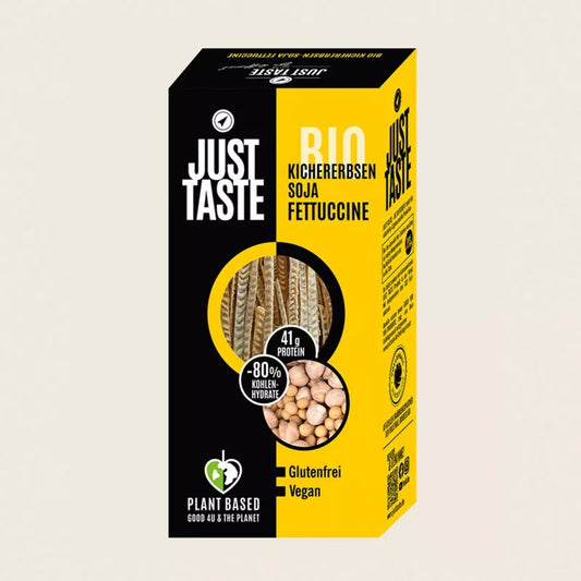 Vegane Kichererbsen-Soja Fettuccine von JUST TASTE, ungegart