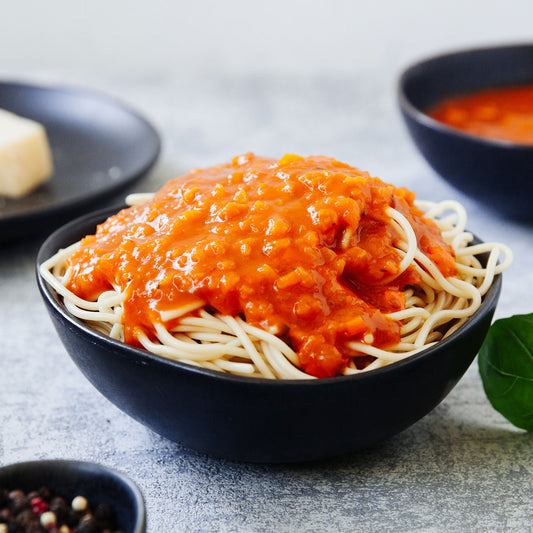 Gemüsebolognese mit Nudeln