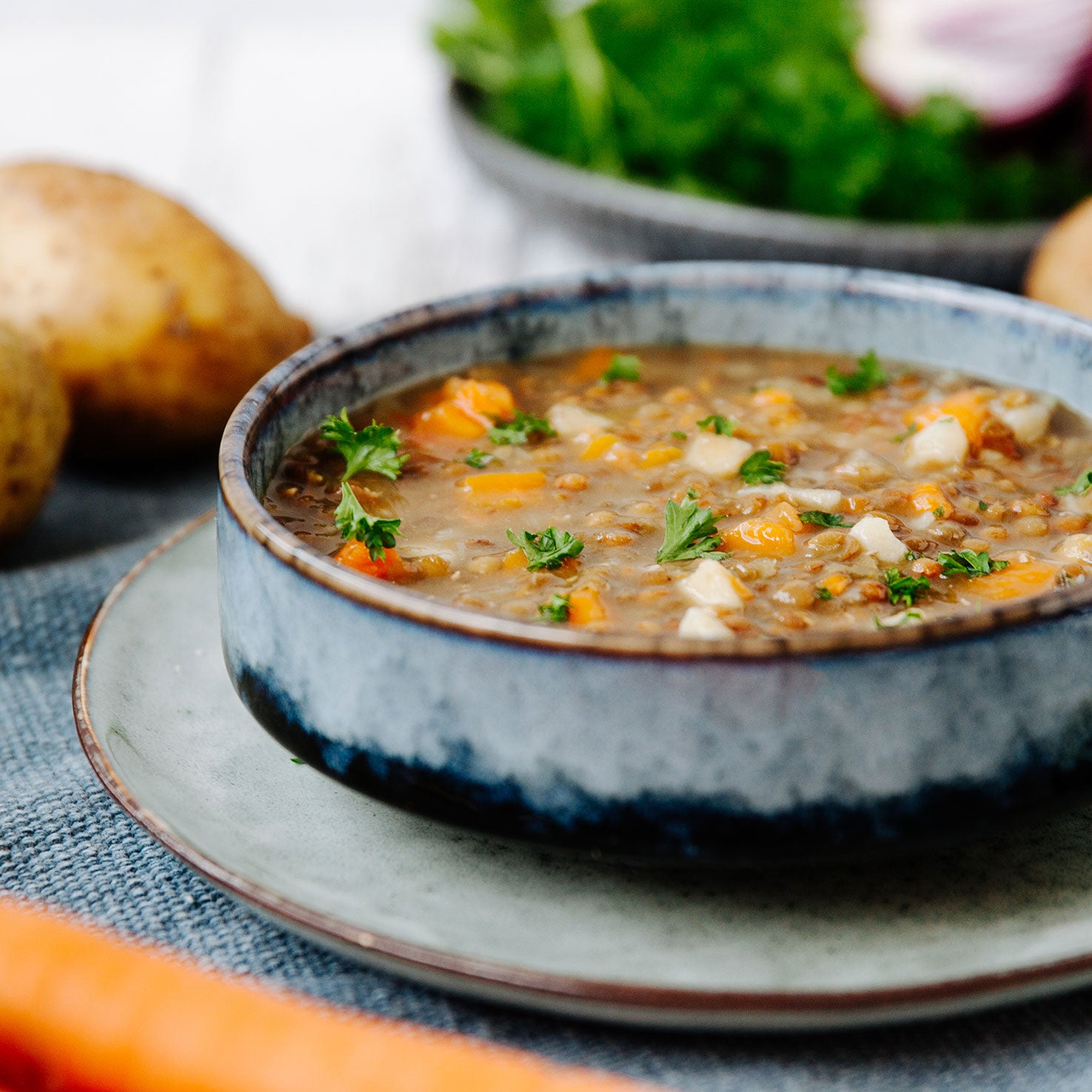 Linsensuppe mit Balsamico