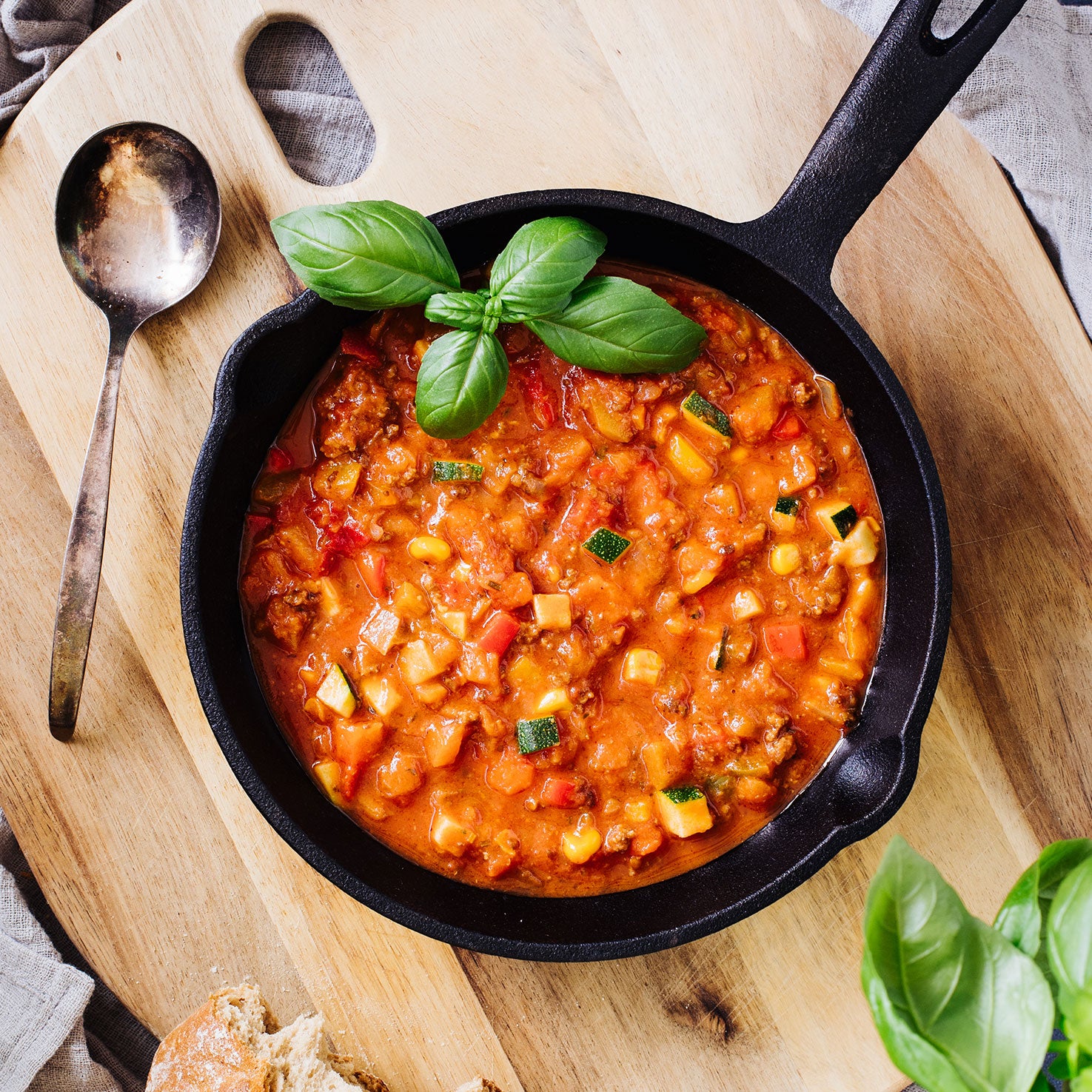 Pizzasuppe mit Rinderhackfleisch