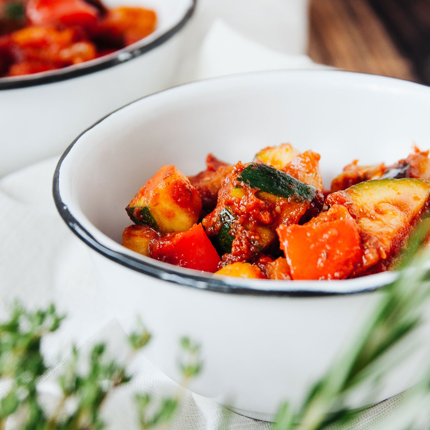 Provencalisches Ratatouille mit Nudeln