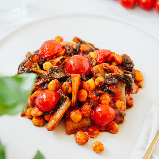 Süßlupinen-Mangoldpfanne